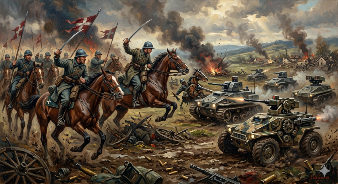 L&rsquo;ultimo nitrito e il primo bip: riflessioni sulla carica di Isbuscenskij nell&rsquo;era dei killer AI