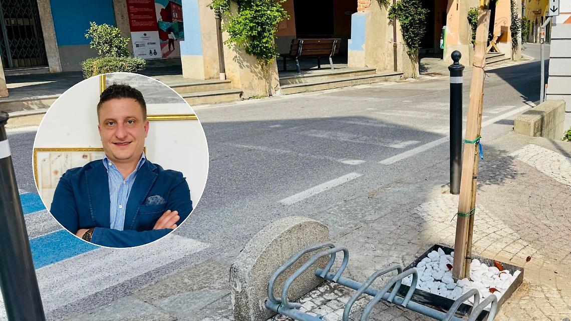 Nuove aiuole in corten e pietra bianca per valorizzare il paese