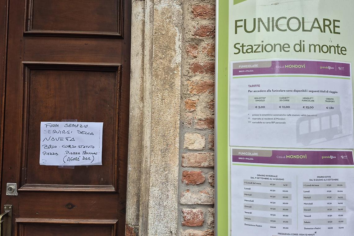 A Mondo la "funicolare" &egrave; ancora guasta e anche oggi c'&egrave; il servizio navetta sostitutiva