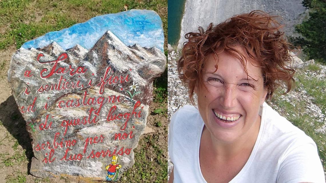 Un ricordo dipinto sulla roccia: cos&igrave; amici e colleghi celebrano Sara