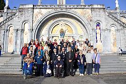 A Lourdes i monregalesi con il vescovo Egidio