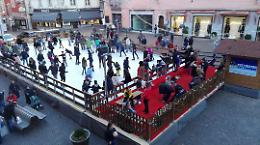Mondovì: si pattina su ghiaccio in centro storico