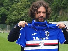 Il marchio Acqua San Bernardo sulle maglie della Sampdoria in Serie A