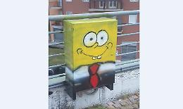 Farigliano: nella notte, un contatore del gas si trasforma... in "SpongeBob"