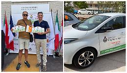Magliano: il sindaco con la “Zoe” del Comune alla “Riviera Electric Challenge”