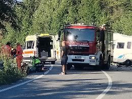 Incidente fra auto e camper sulla Provinciale, tra Bastia e Mondovì