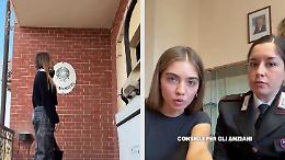 Alessia Lanza gira un video alla Caserma dei Carabinieri di Carrù: «Ecco come difendersi dalle truffe»