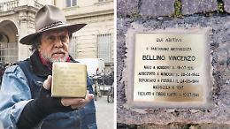 A Mondovì una "Pietra di inciampo" dell’artista Gunter Demnig in memoria di Vincenzo Bellino