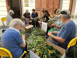 Ormea: volontari al lavoro per preparare il Corpus Domini