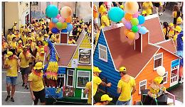 Roracco, con la bellissima casa volante di "Up", vince il "Carnevale estivo" 