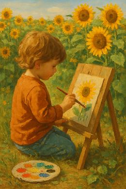 Piccoli artisti tra gatti e girasoli: laboratorio per bambini di pittura su legno