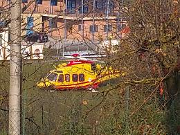 Intervento di soccorso dell'elicottero a Vicoforte