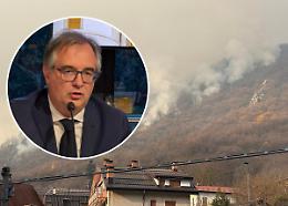 Incendio a Miroglio: sopralluogo dell'assessore regionale Gallo