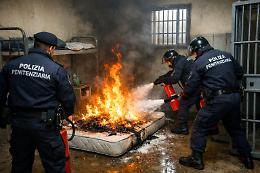 Detenuto d&agrave; fuoco al materasso in cella: gli agenti evitano il propagarsi delle fiamme