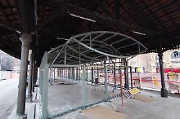 Ecco lo scheletro del "salone di vetro": diventer&agrave; uno spazio eventi