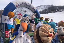 Un&rsquo;invasione di mascotte sulla neve: ad Artesina la festa pi&ugrave; colorata dell&rsquo;inverno