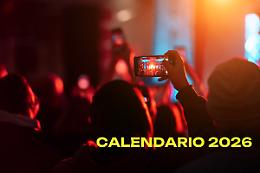 Il calendario EVENTI 2026: fra teatro, sport, musica, fiere