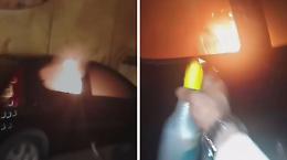 La notte di follia di un 19enne: incendia due auto e mette il video sui social