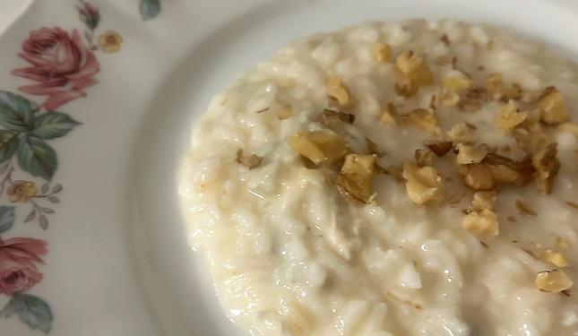 Risotto blu e noci