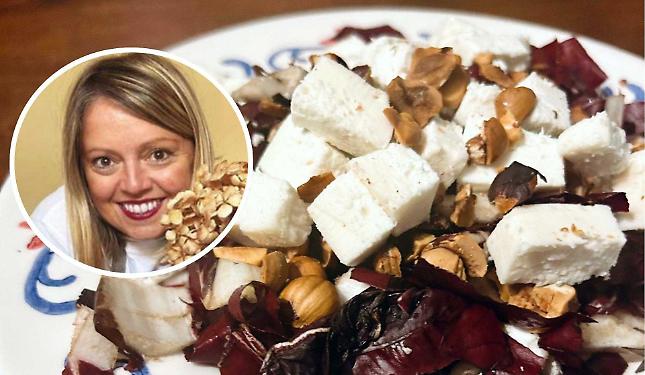 Radicchio, tuma di pecora e nocciole