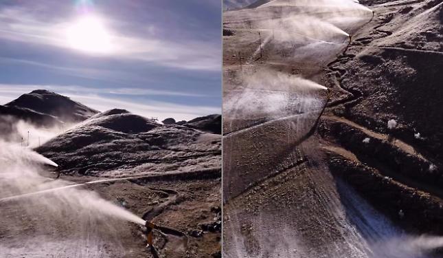 A Prato Nevoso i cannoni in azione: si prepara il fondo per la stagione sciistica