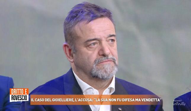 Intervento di Silvio Bessone su Rete 4, a difesa di Mario Roggero, gioielliere condannato