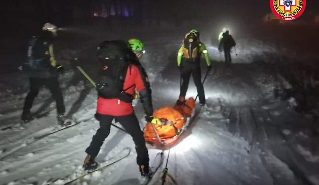 Scialpinista infortunato sul Monte Estelletta, intervento del Soccorso alpino