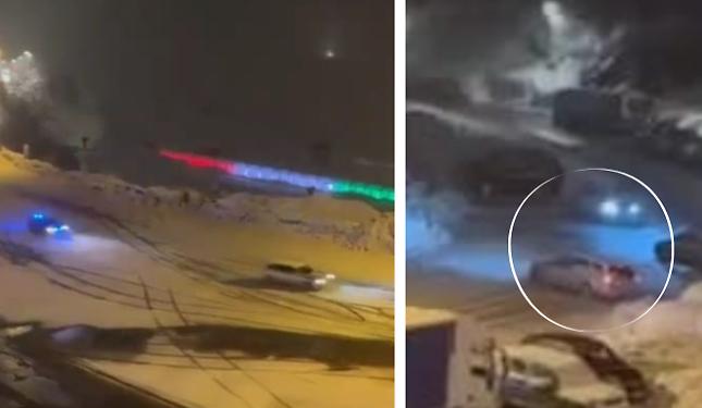 Derapate in auto sulla neve, ma ci sono i Carabinieri