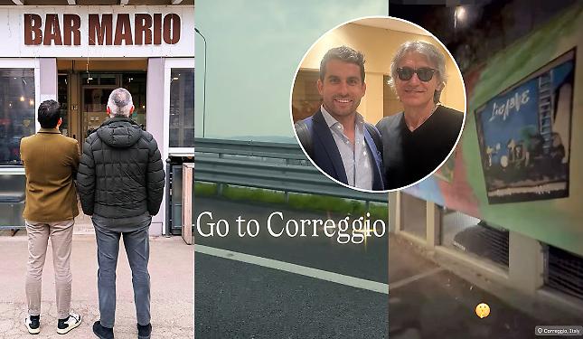 L'assessore Terreno e il suo staff "in missione" a Correggio... da Ligabue?