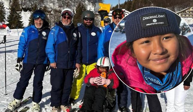 &laquo;Non ho mai visto la neve&raquo; il sogno della piccola Scarlet si realizza a Prato Nevoso