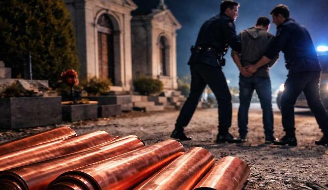 Torna al cimitero per recuperare il rame rubato, ma ad aspettarlo ci sono i Carabinieri