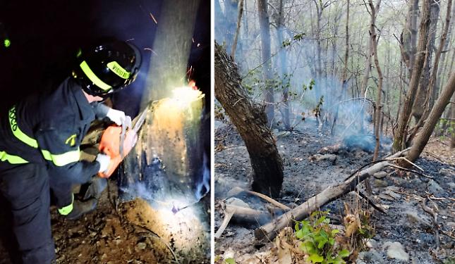 Giornata di incendi nei nostri boschi, l'ultimo ad Ormea