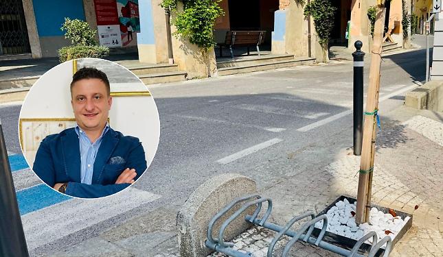 Nuove aiuole in corten e pietra bianca per valorizzare il paese