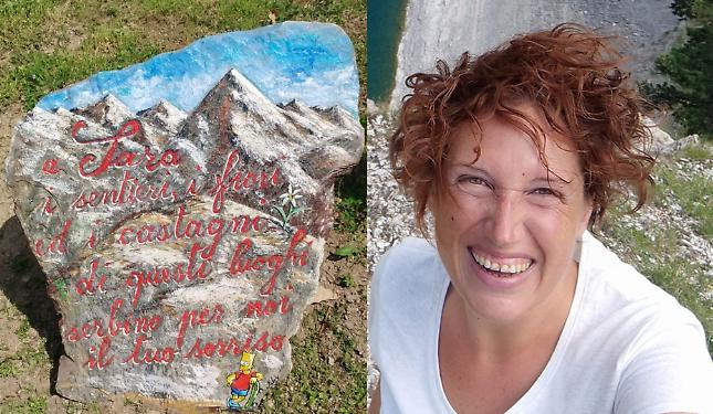 Un ricordo dipinto sulla roccia: cos&igrave; amici e colleghi celebrano Sara