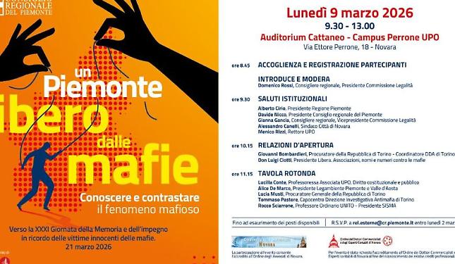 Un Piemonte libero dalle mafie