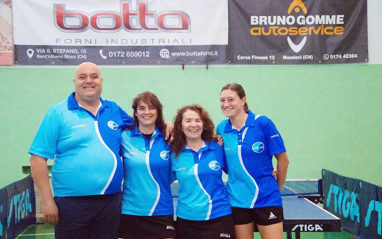 Le donne trascinano alla vittoria il Tennis tavolo Mondovì in D1