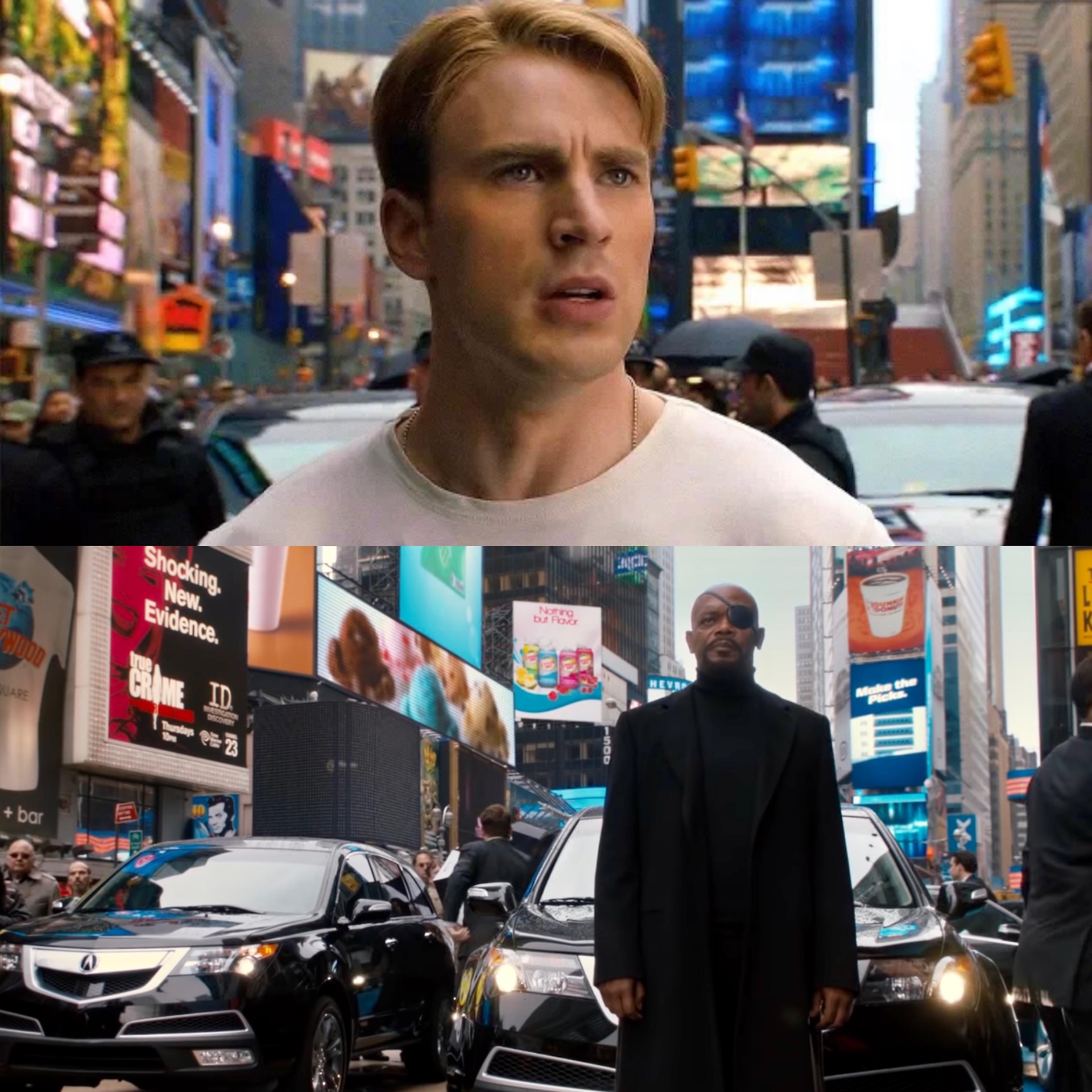 L'incontro tra Cap e Nick Fury ne "Il primo vendicatore"